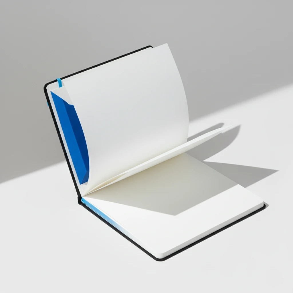 A5 size Black notebook with colour strap