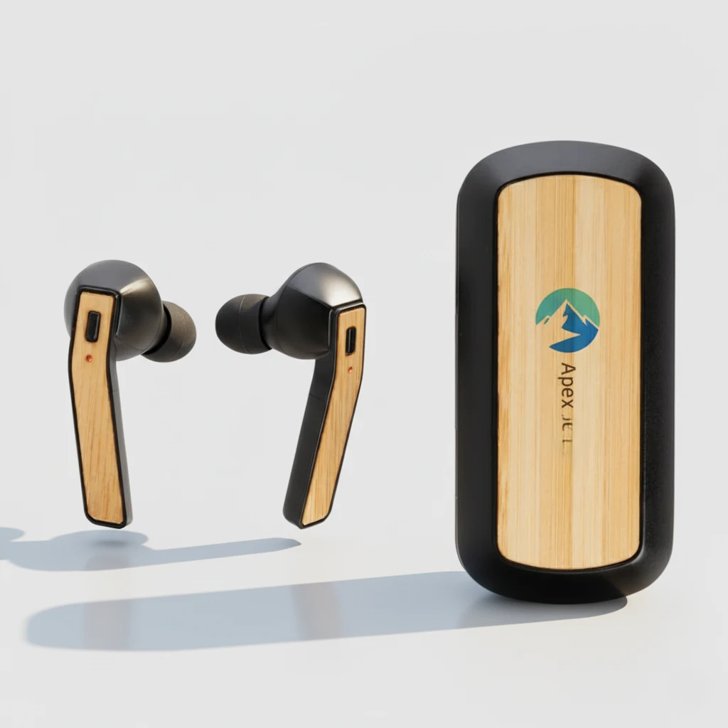 Bamboo wireless earbuds