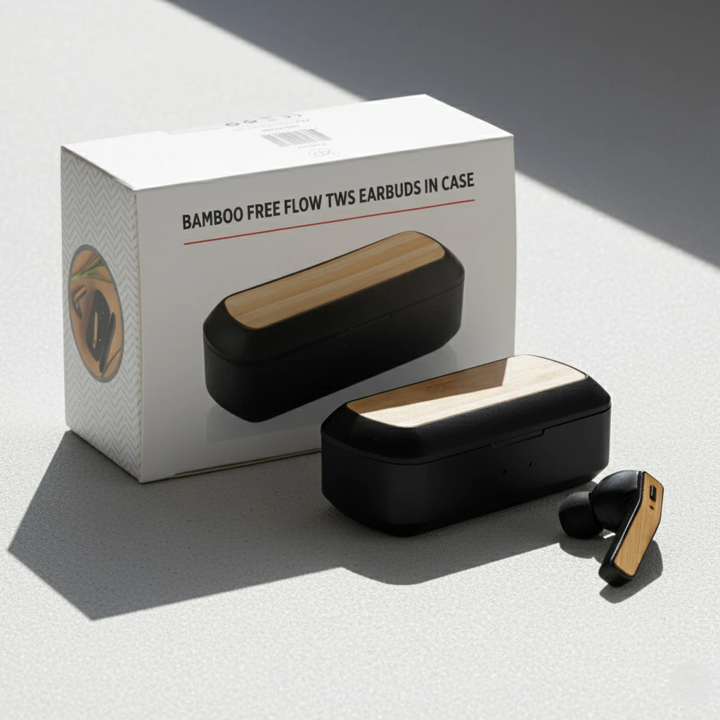 Bamboo wireless earbuds