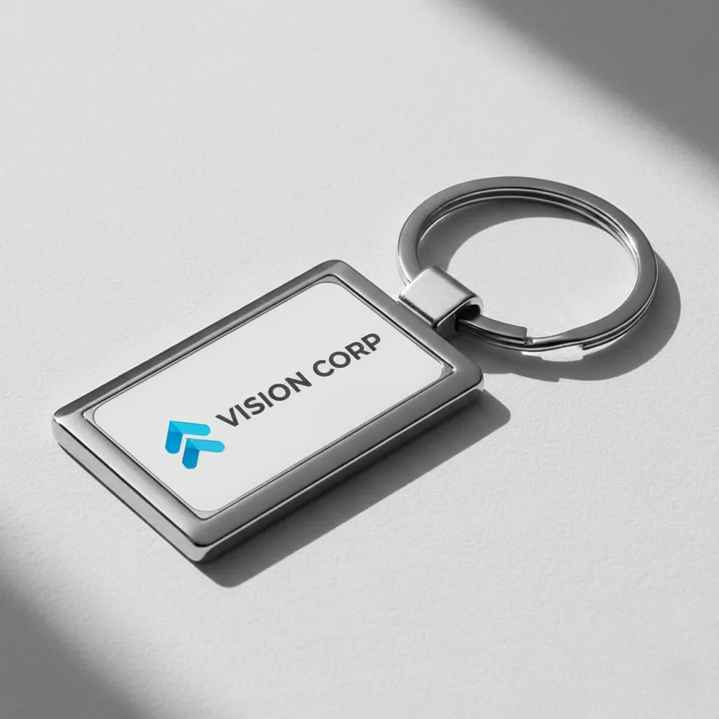 Rectangle Metal Keychain