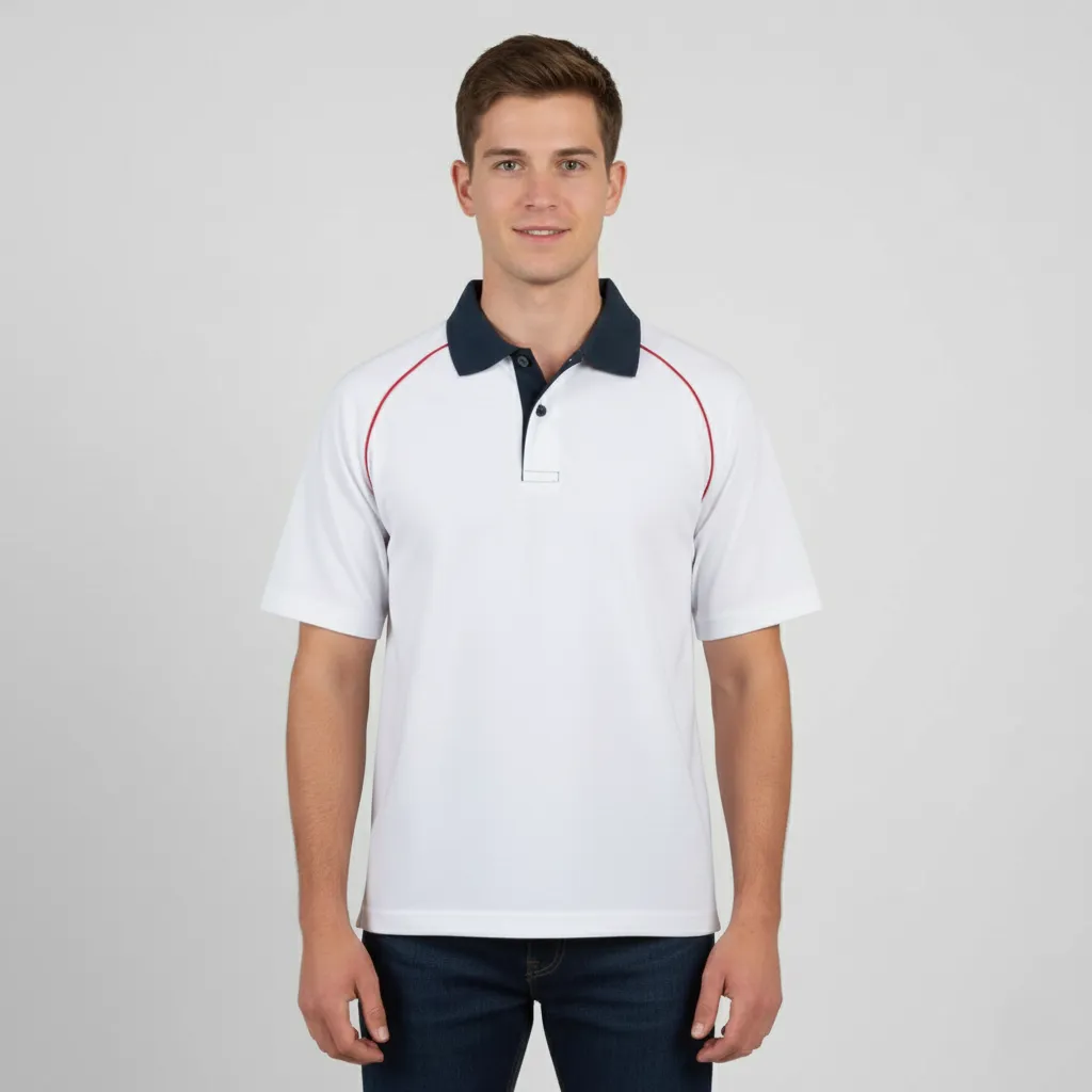 Cotton Raglan Polo T-Shirt