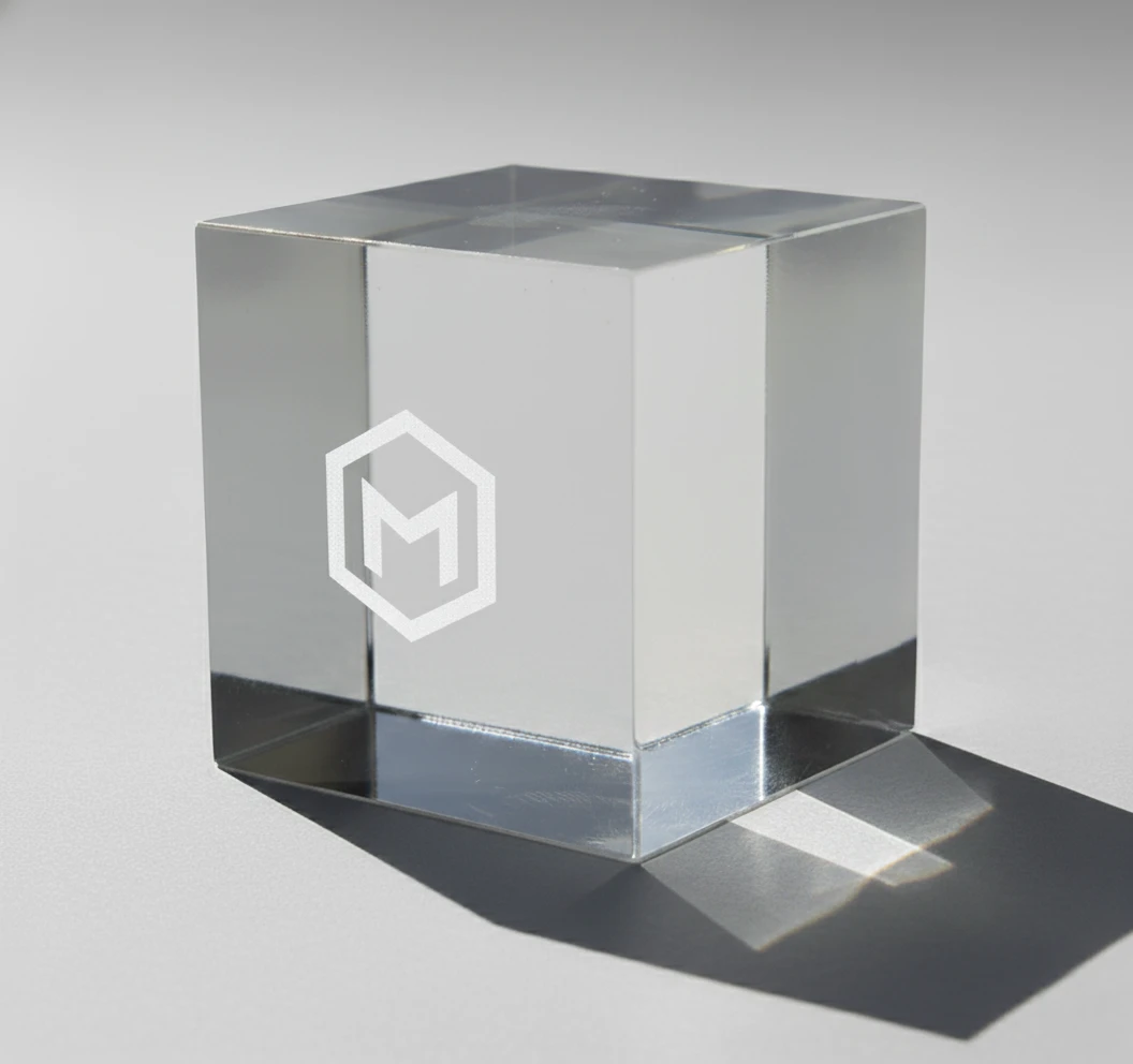 3D Square Crystal Award