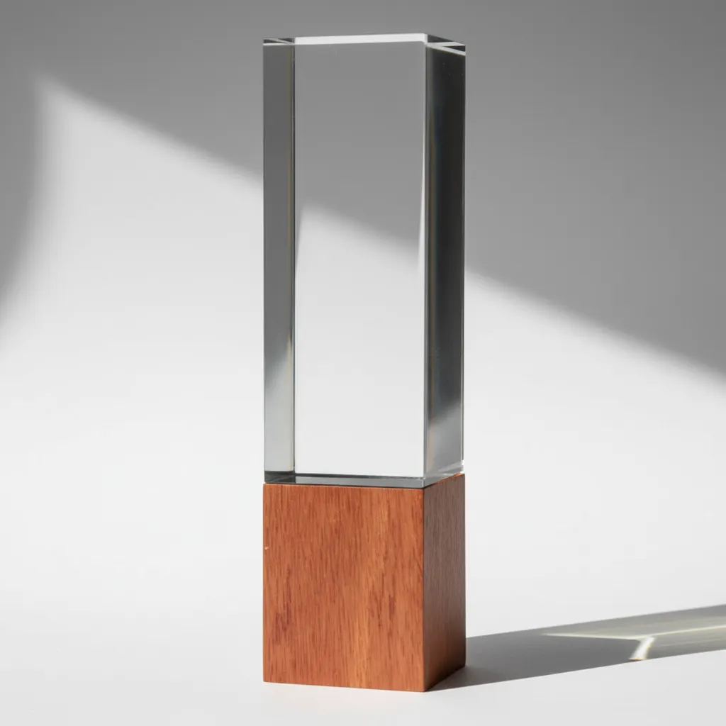 Cuboid Shape Crystal Award