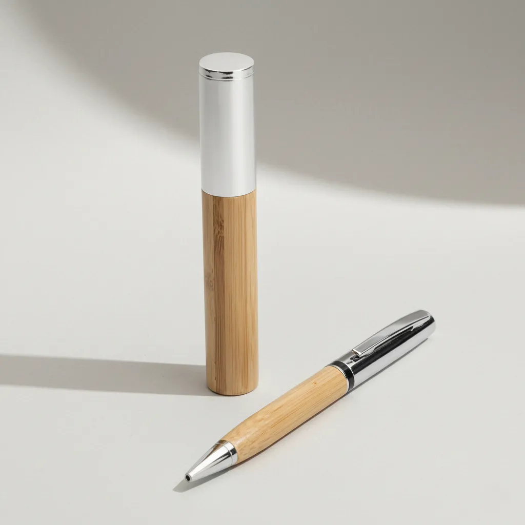 Eco Friendly Metal Pen with Bamboo Barrel