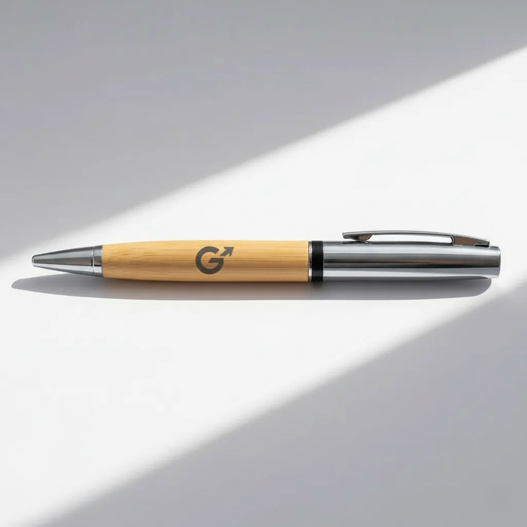 Eco Friendly Metal Pen with Bamboo Barrel