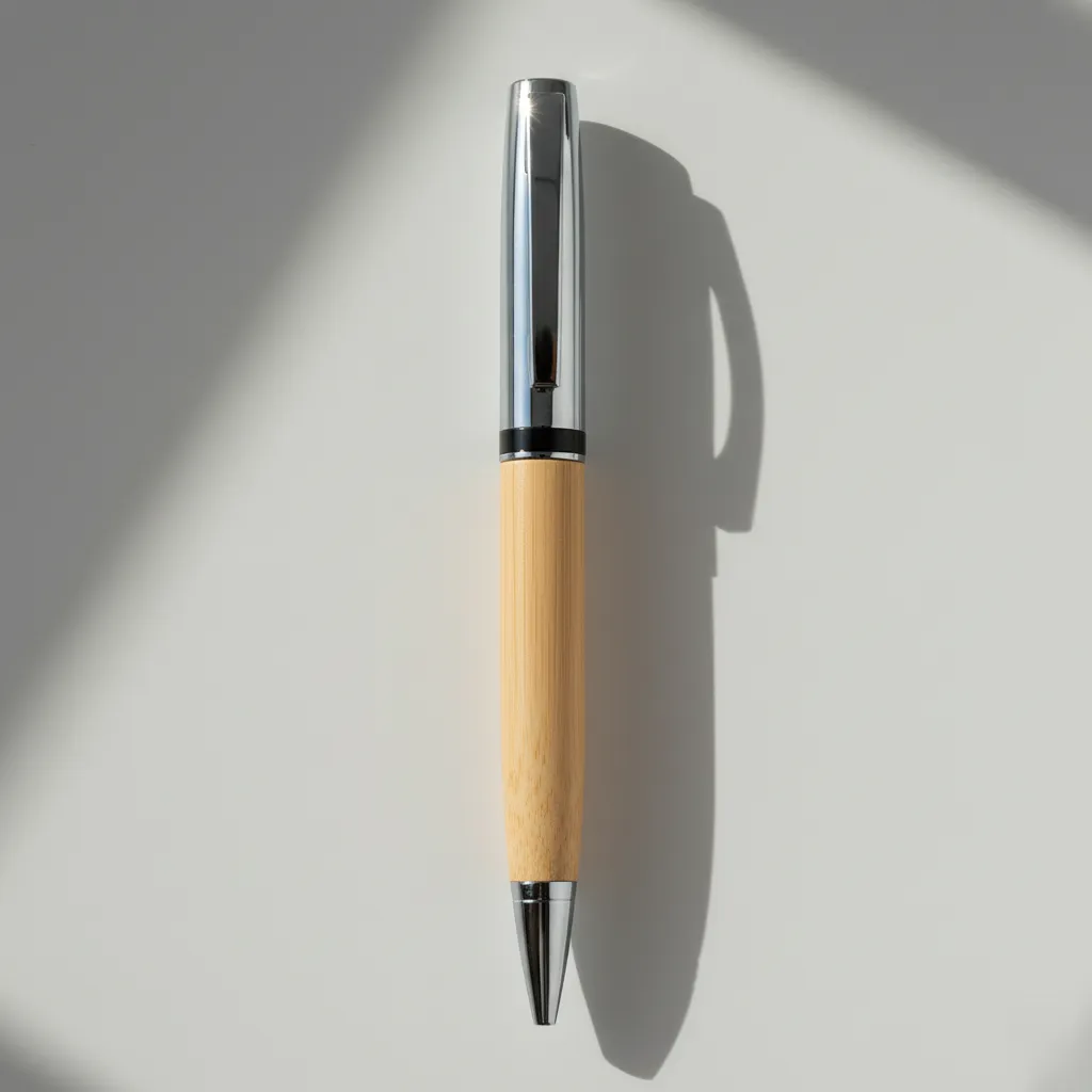 Eco Friendly Metal Pen with Bamboo Barrel