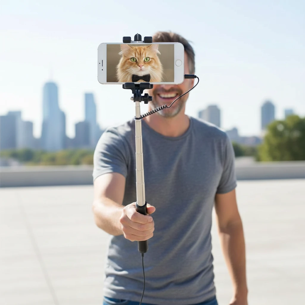 Powerbank With Selfie Stick