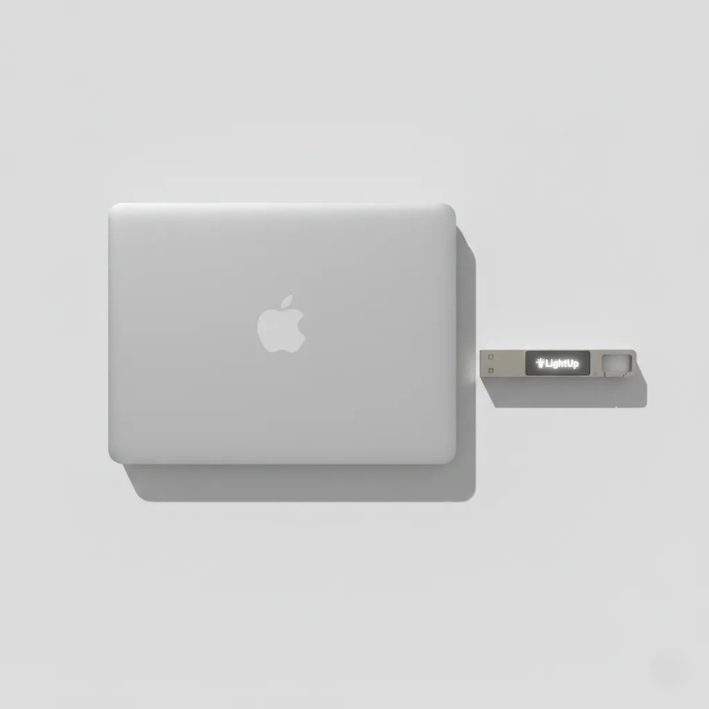 Metal LED USB Flash Drive with Hook