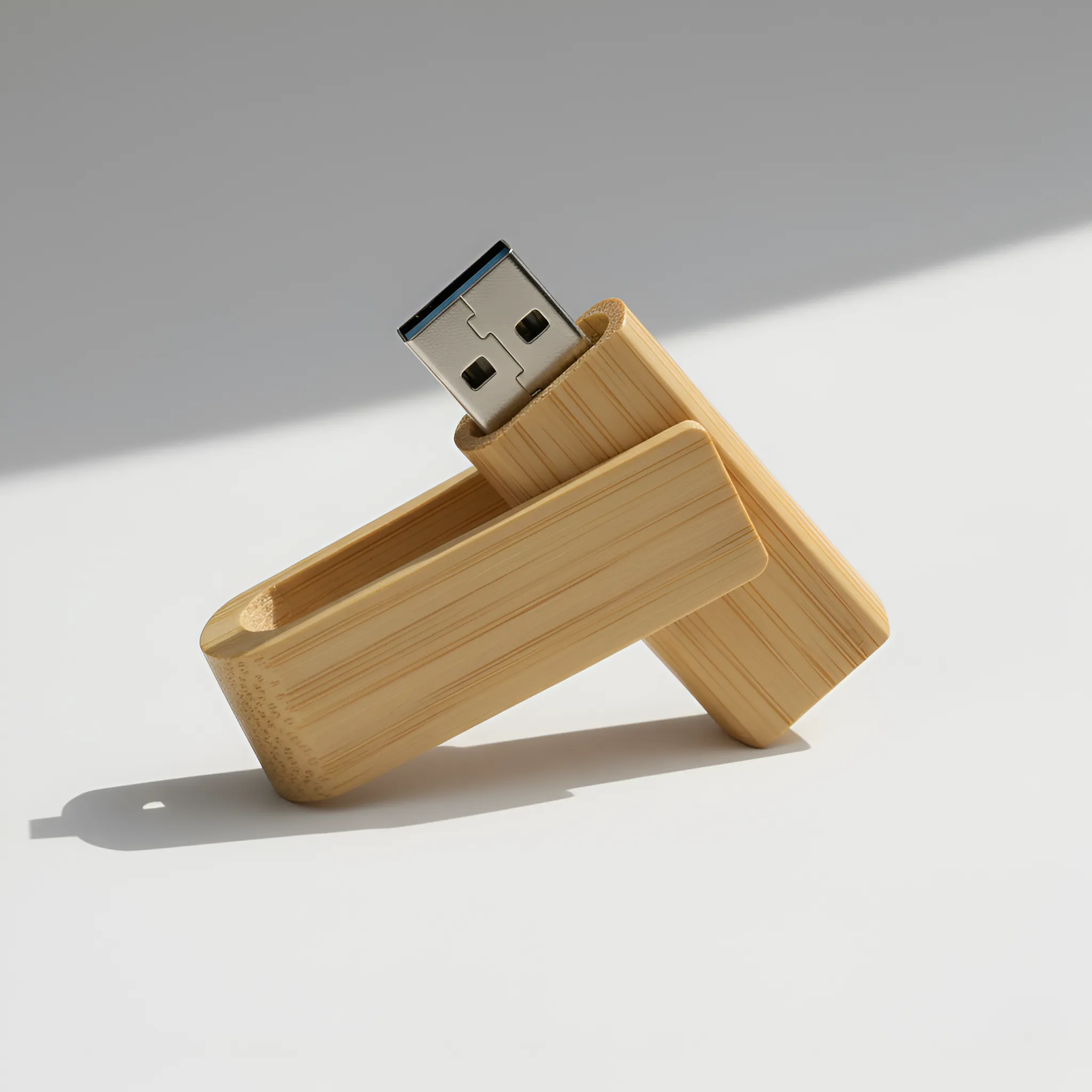 Wooden Swivel USB Flash Drive