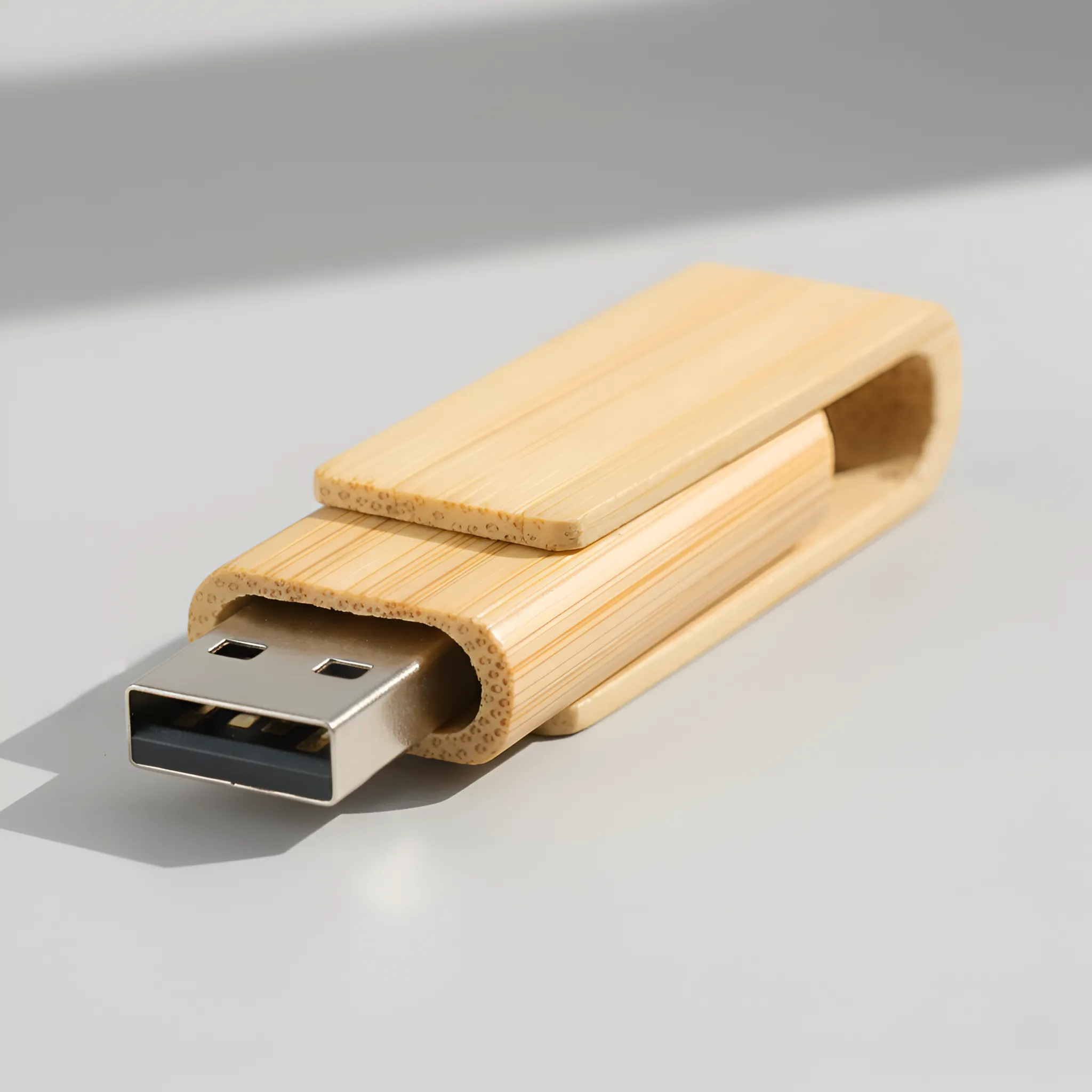 Wooden Swivel USB Flash Drive
