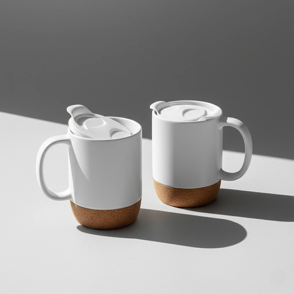 Ceramic Mug With Cork Bottom