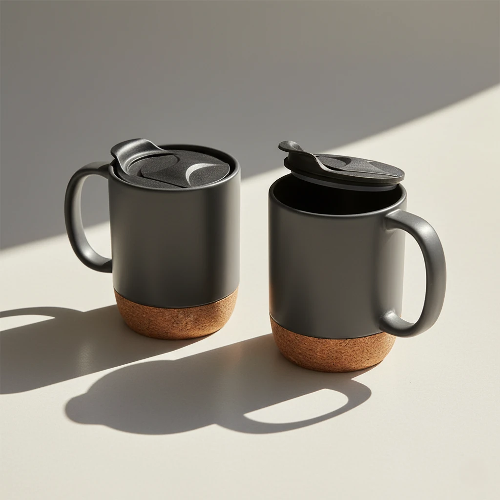Ceramic Mug With Cork Bottom