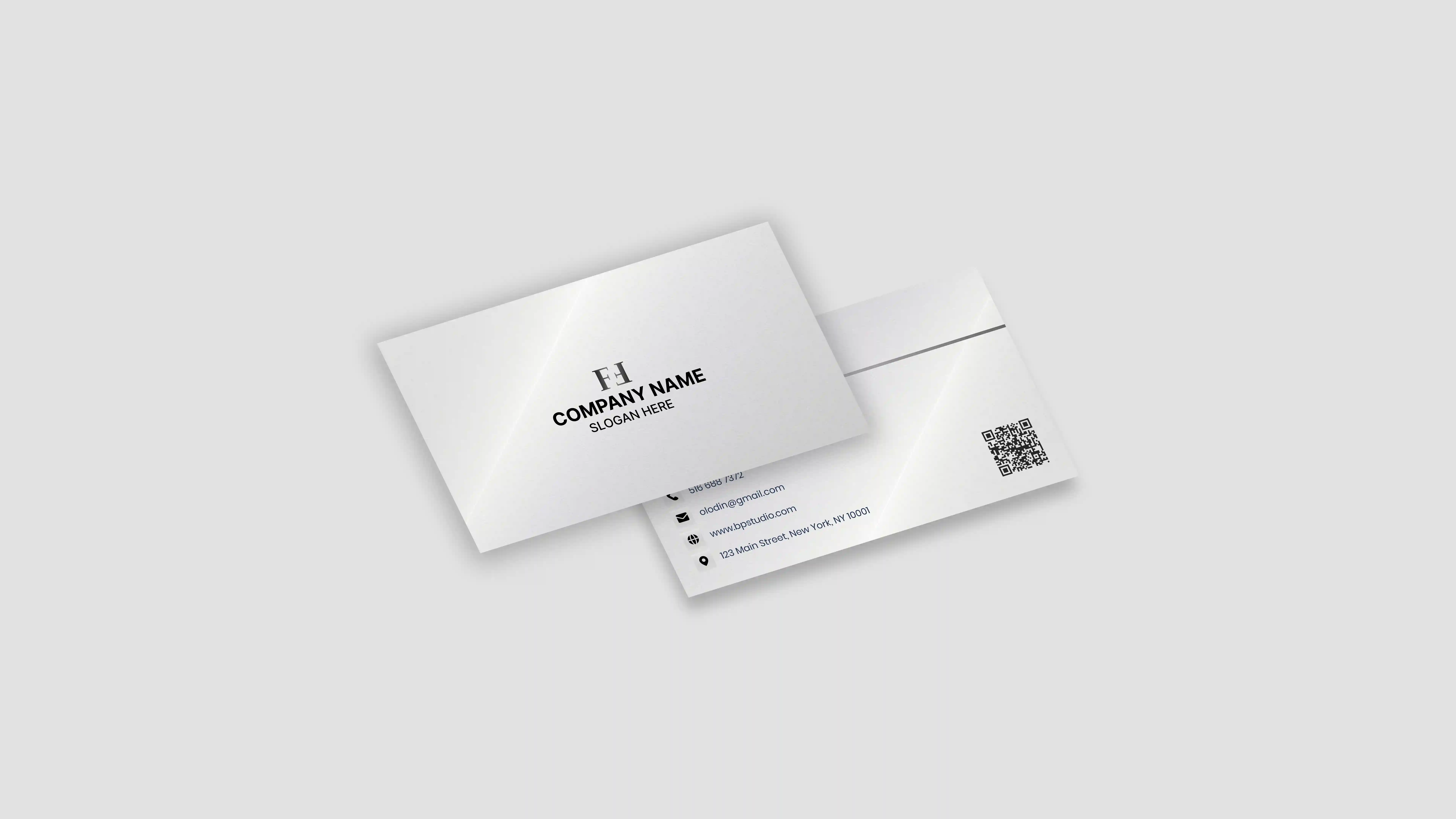 Ice Silver Paper Business Cards : Digital Print