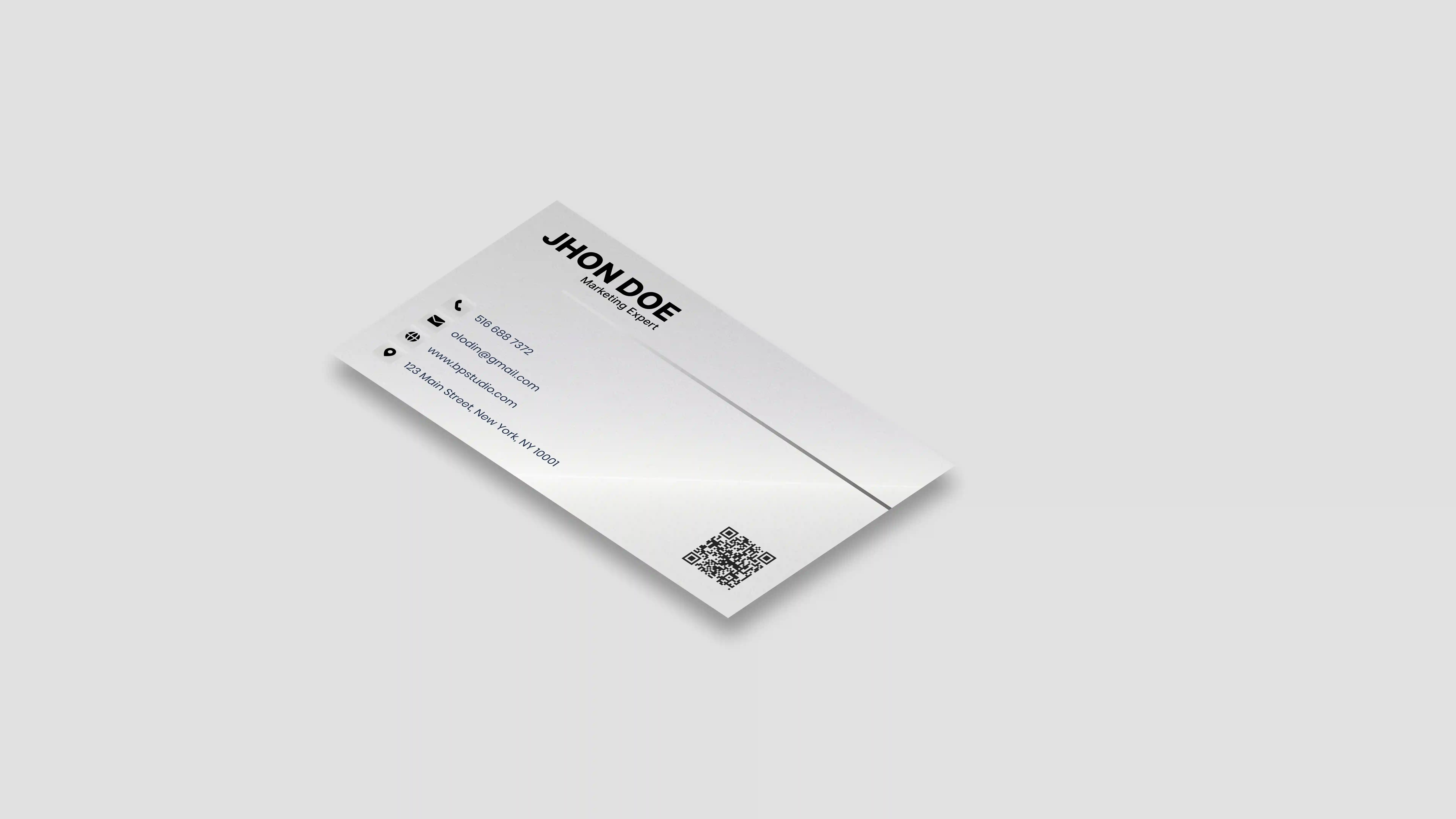 Ice Silver Paper Business Cards : Digital Print