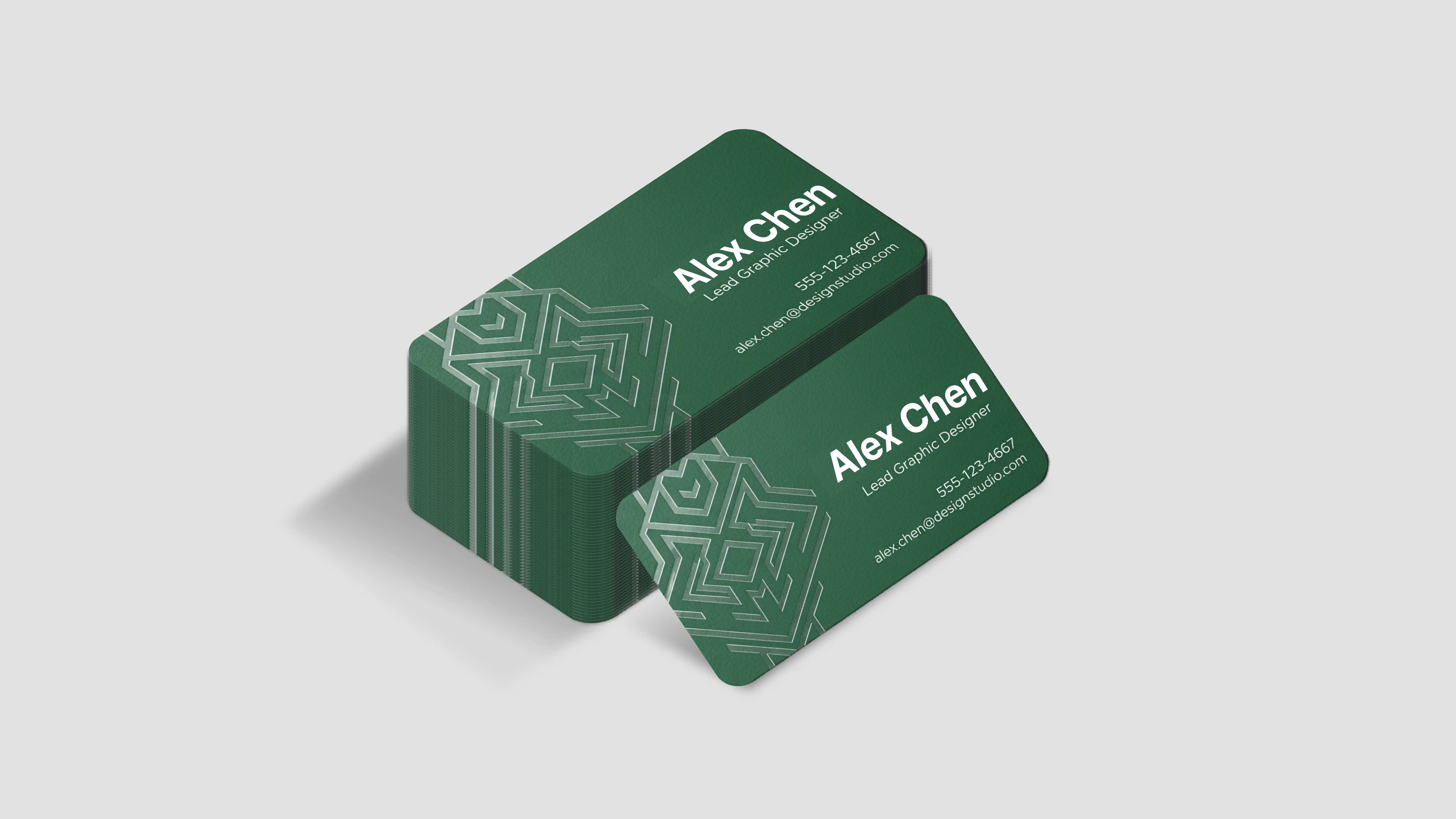 Double pasted UV Spot Business Card