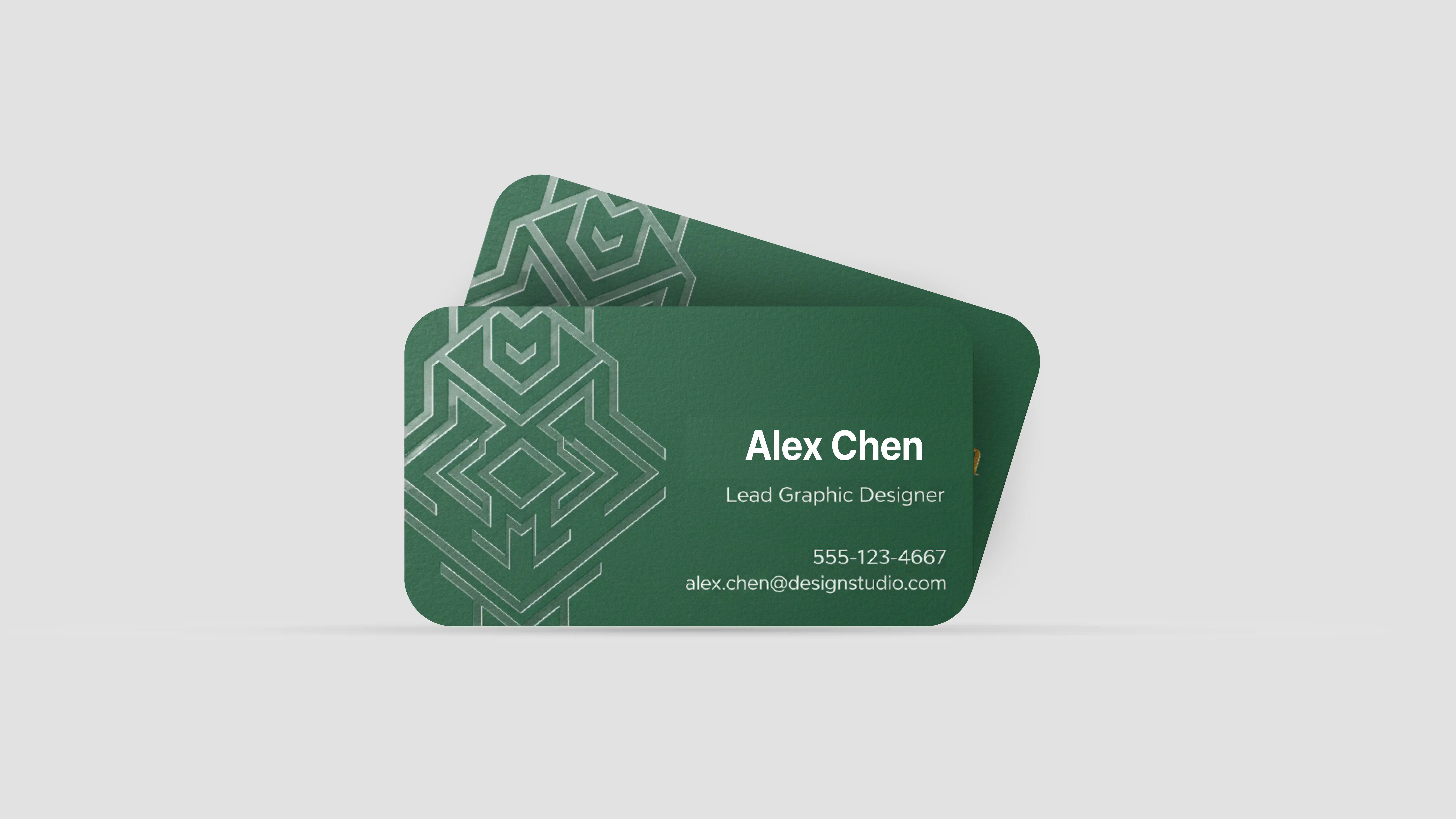 Double pasted UV Spot Business Card