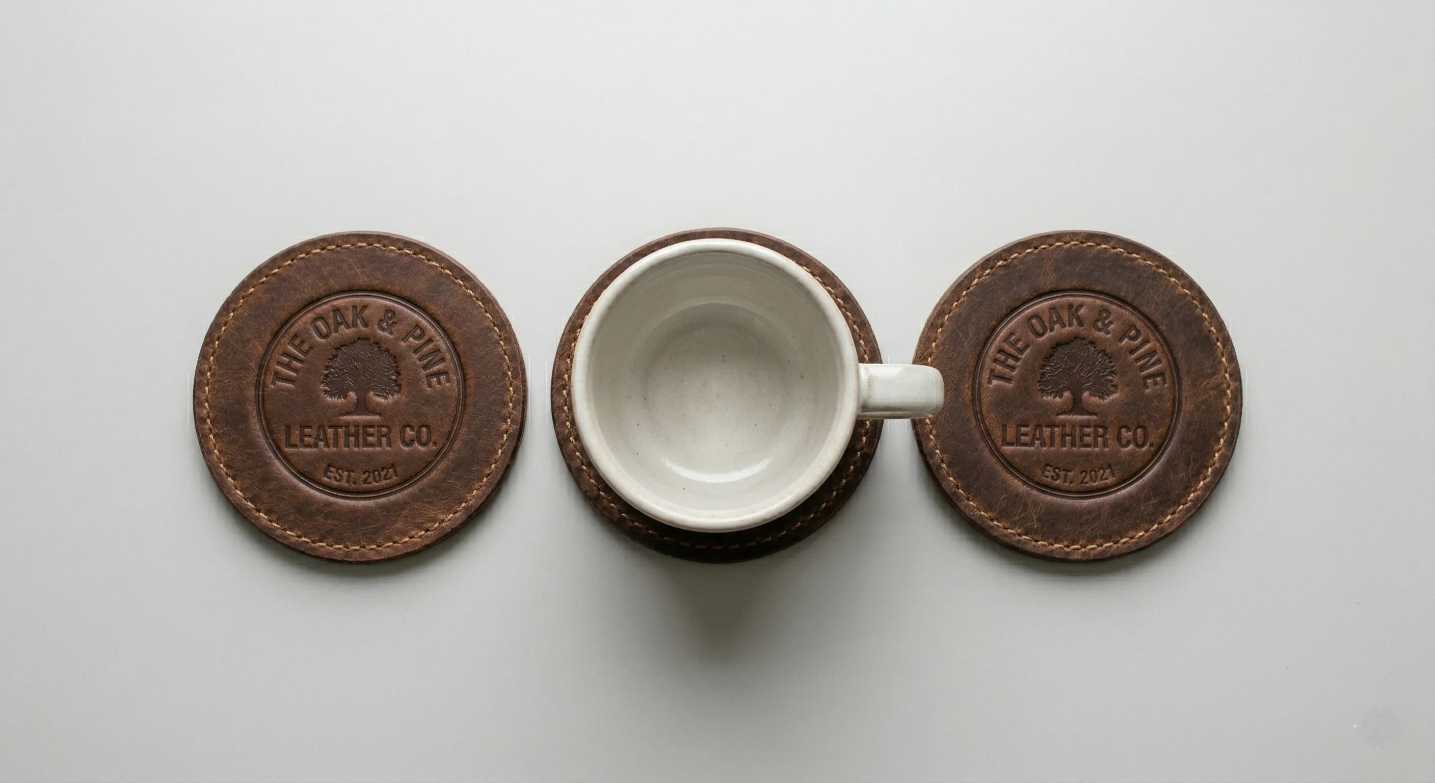 Leather Coasters with Logo in Dubai: Executive Desk Branding for Premium Offices