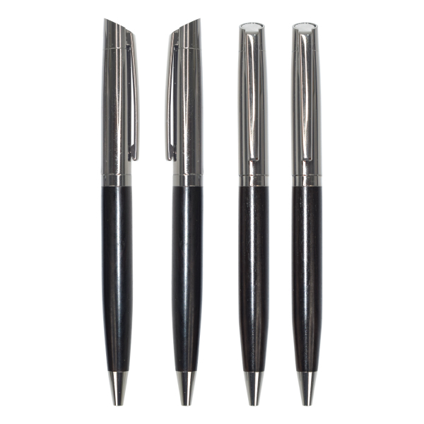 Metal Ballpoint Pen with Wood Grip
