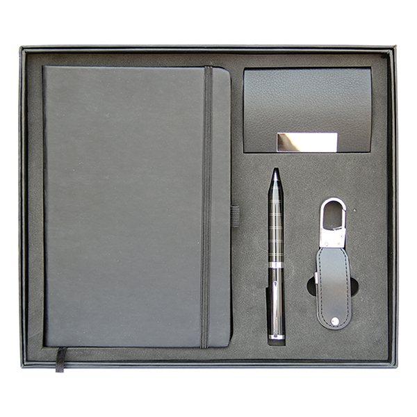 Office Gift Set with Notebook USB Card Holder and Pen
