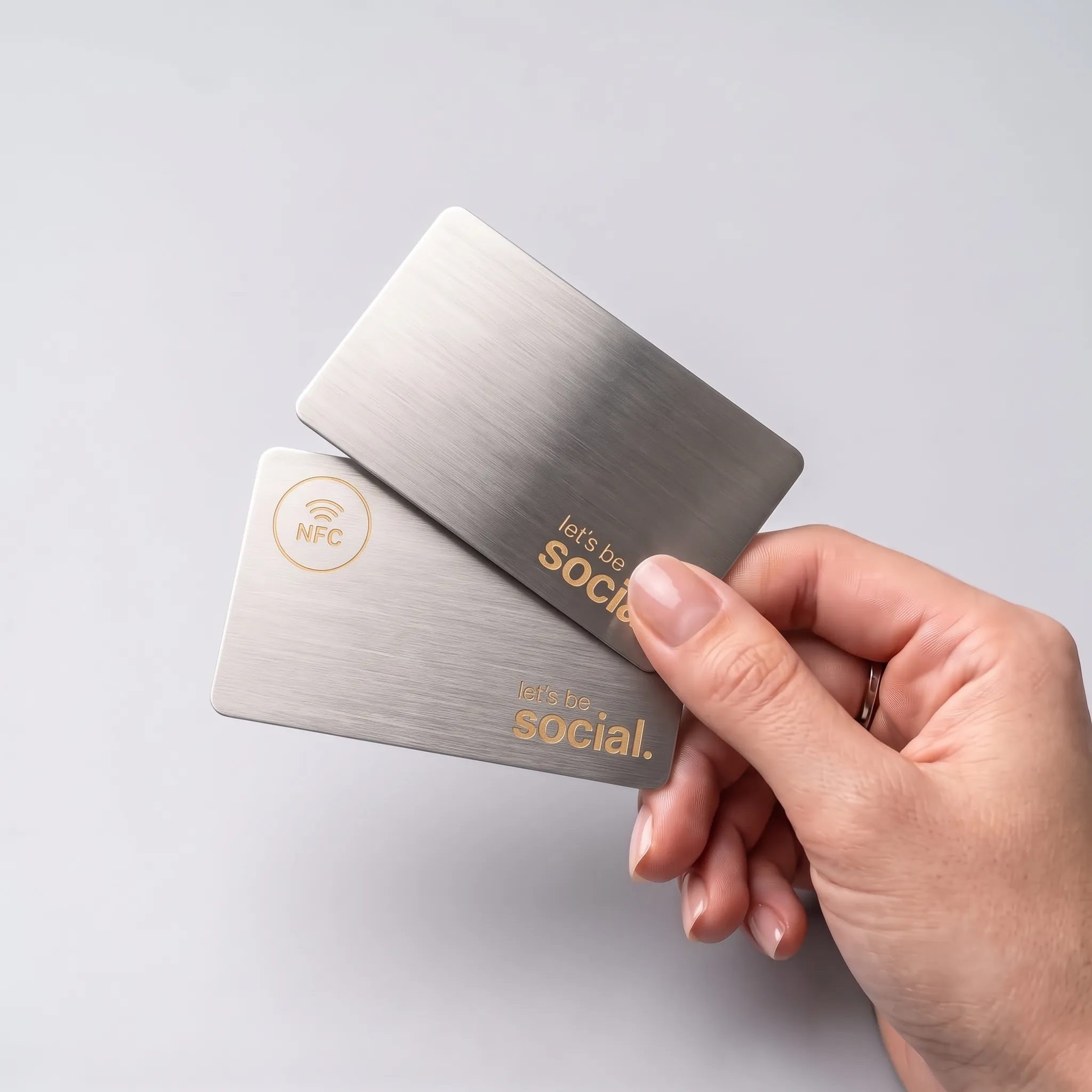 Metal NFC Card with round chip