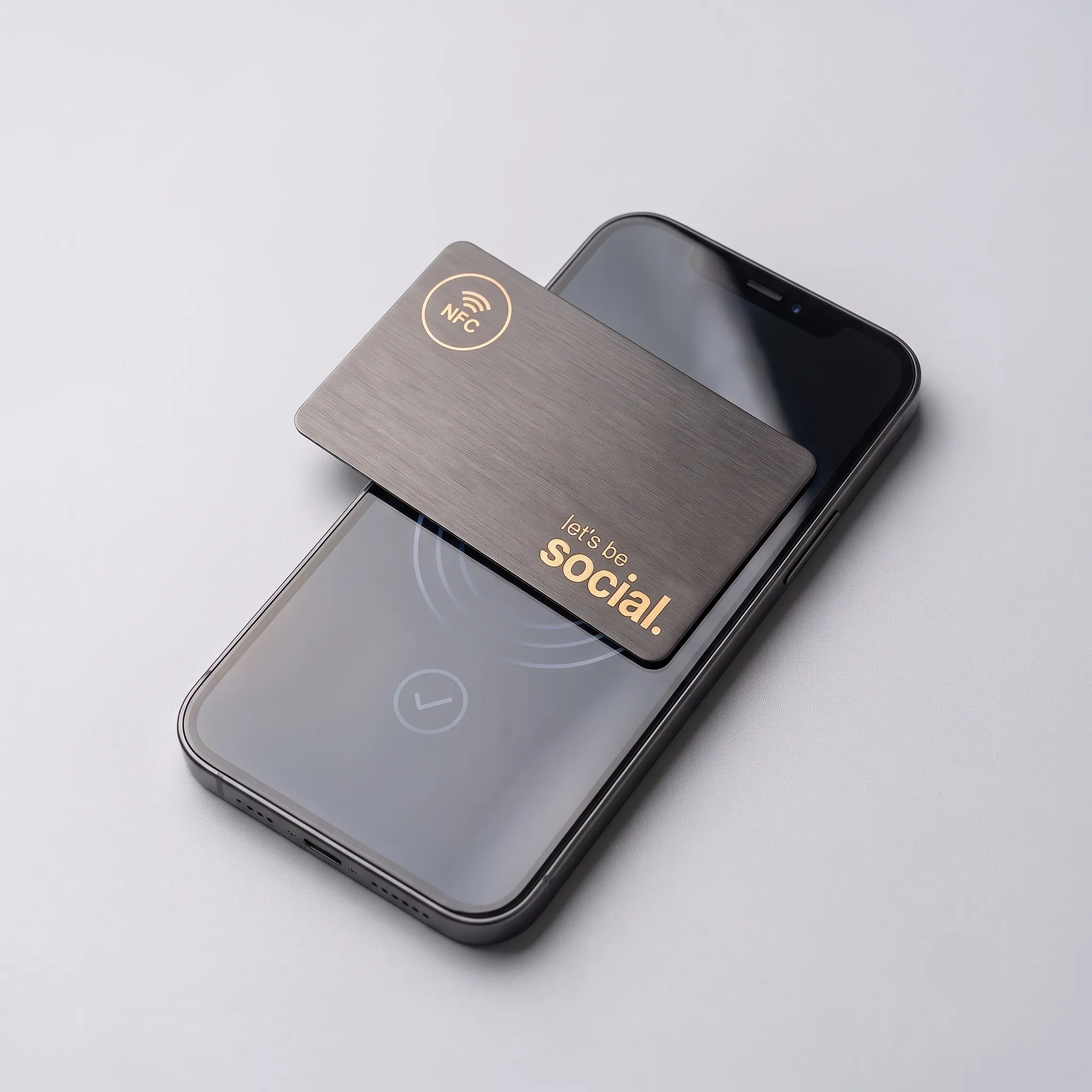 Metal NFC Card with round chip