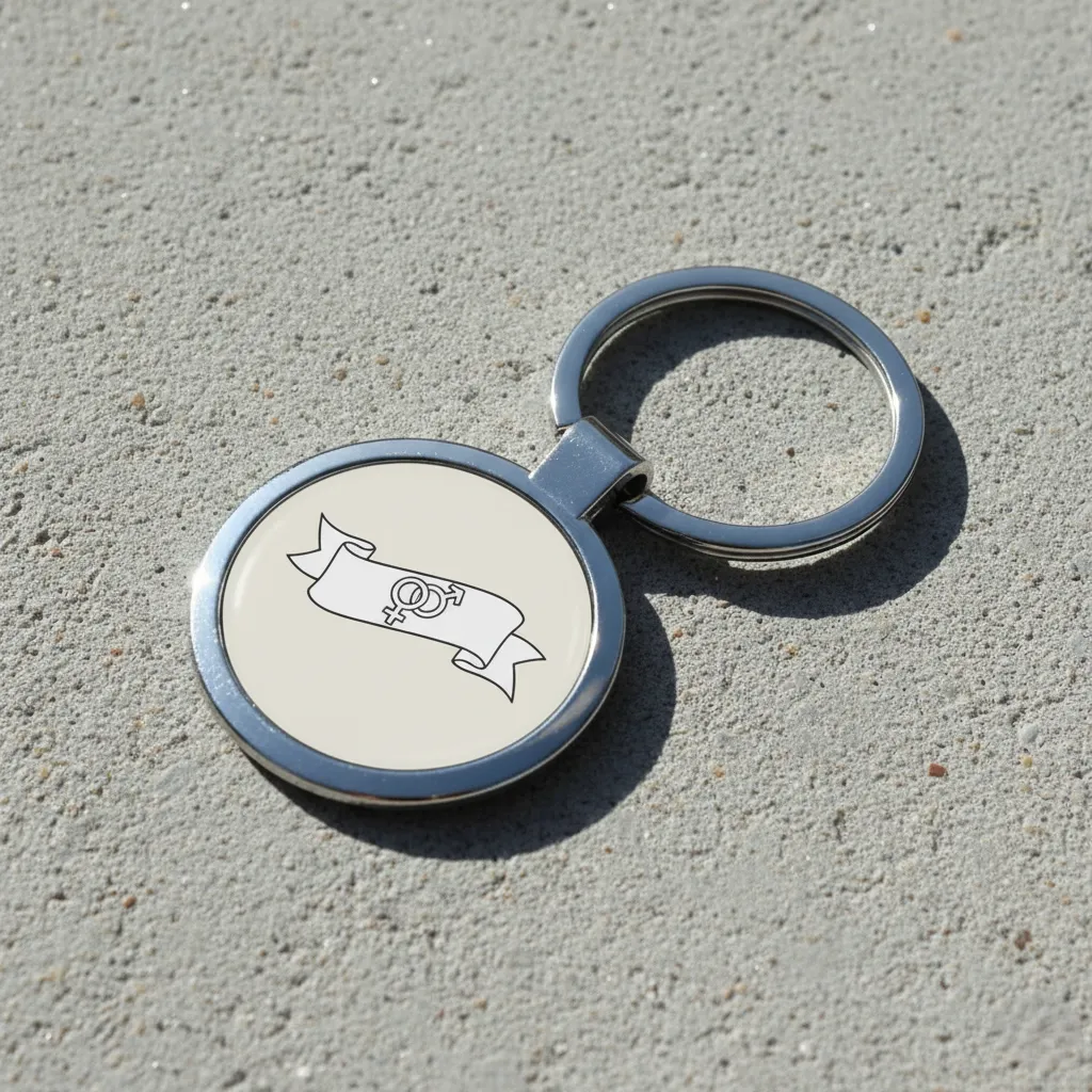 Round Metal Keychain