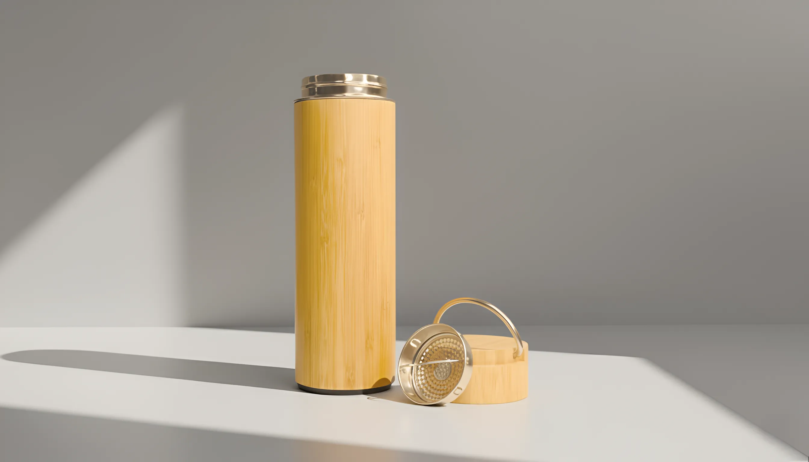 Bamboo Stainless Steel Water Bottle