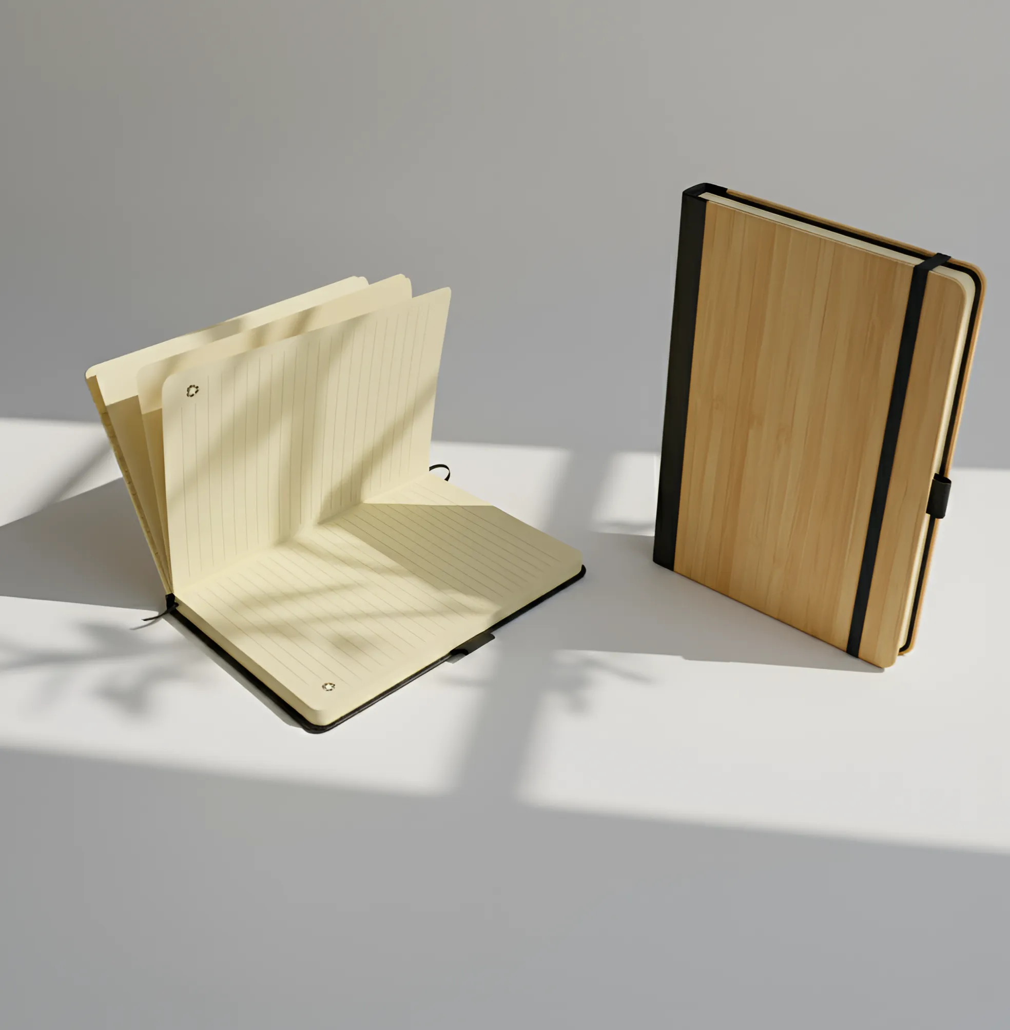 A5 size Bamboo Notebooks with Pen Loop