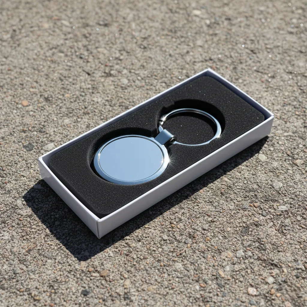 Round Metal Keychain