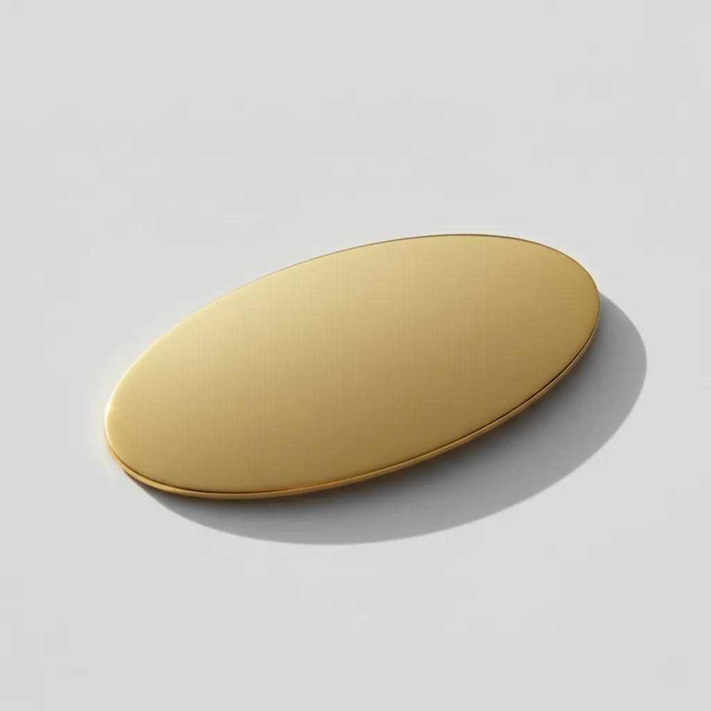 Flat Oval Metal Badge