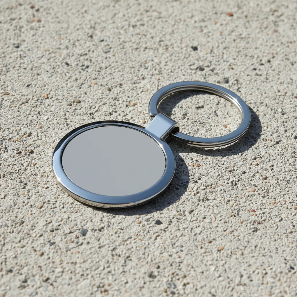 Round Metal Keychain