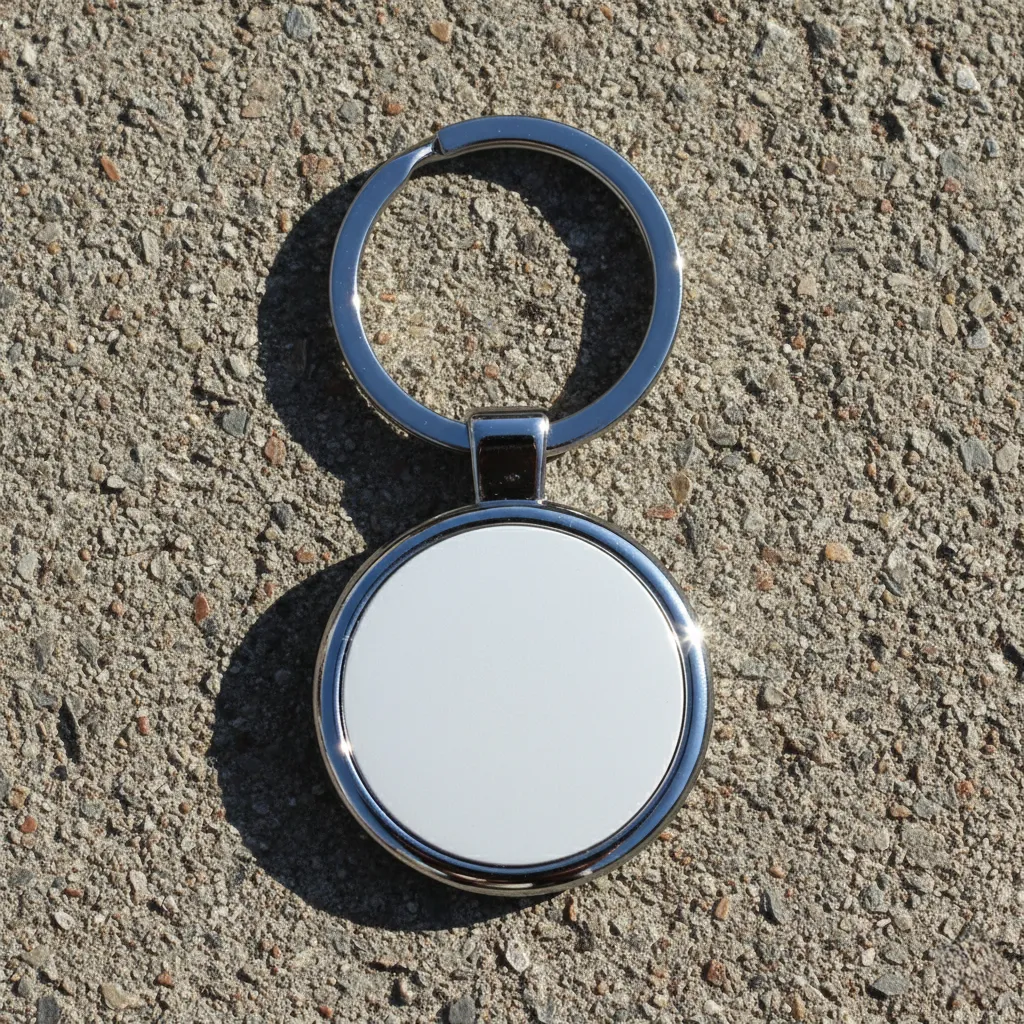 Round Metal Keychain