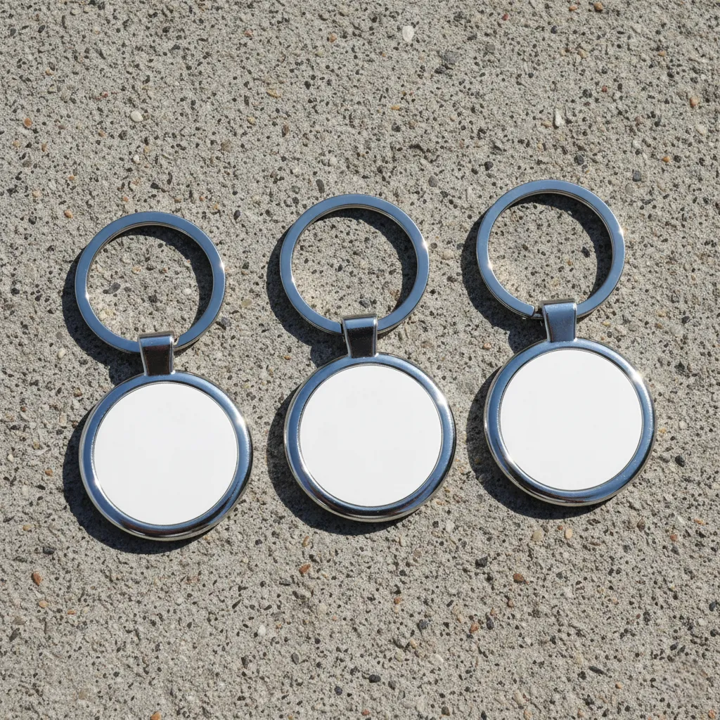 Round Metal Keychain