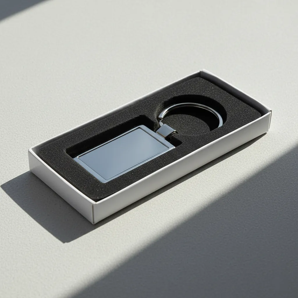 Rectangle Metal Keychain