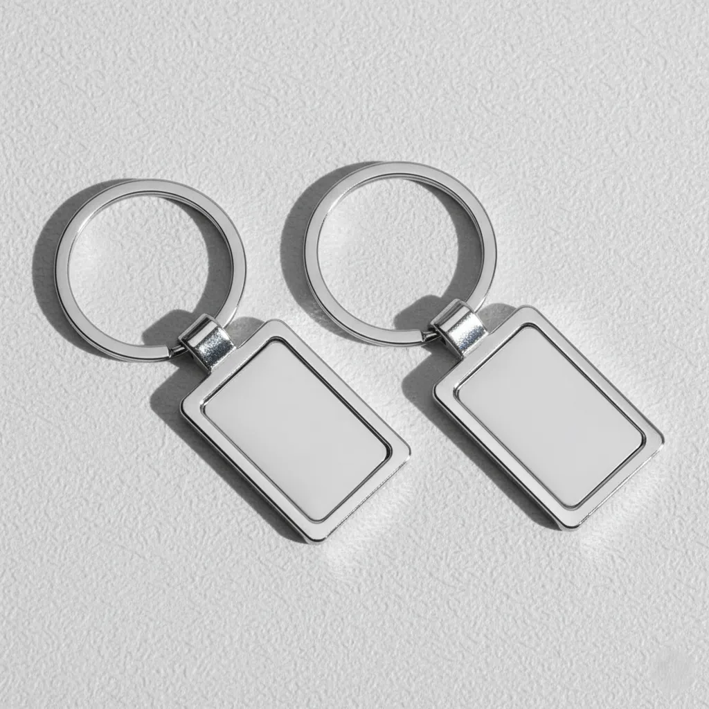 Rectangle Metal Keychain
