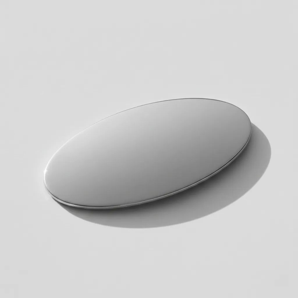Flat Oval Metal Badge
