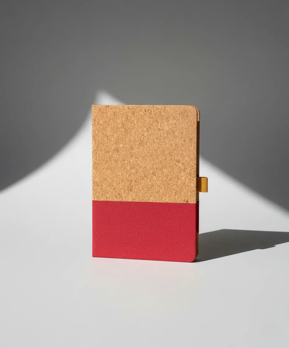 A5 size Cork and Fabric notebook with pen