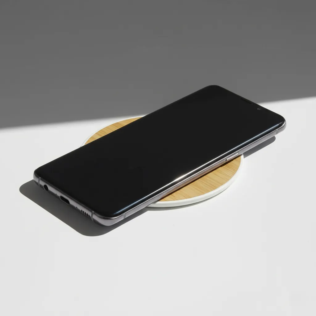 Bamboo  and APS Plastic  Wireless Charger