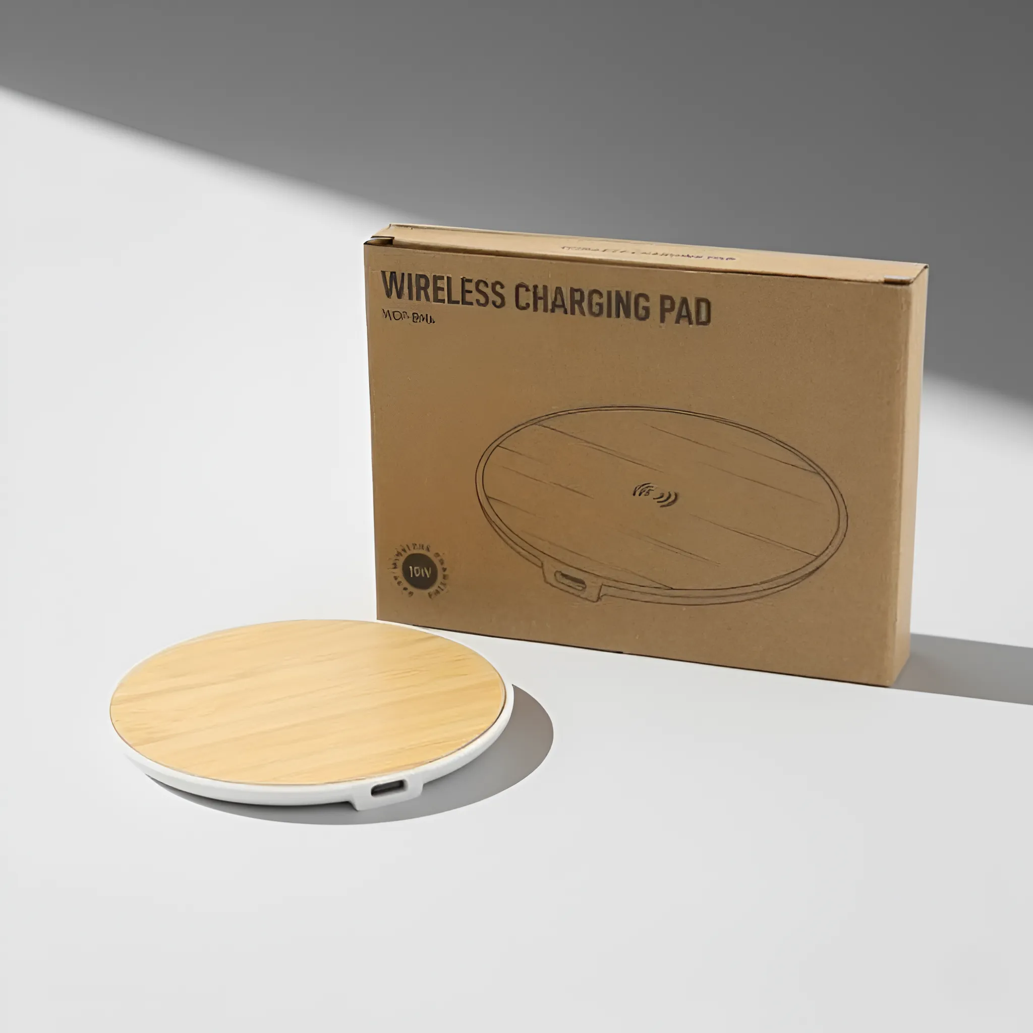 Bamboo  and APS Plastic  Wireless Charger