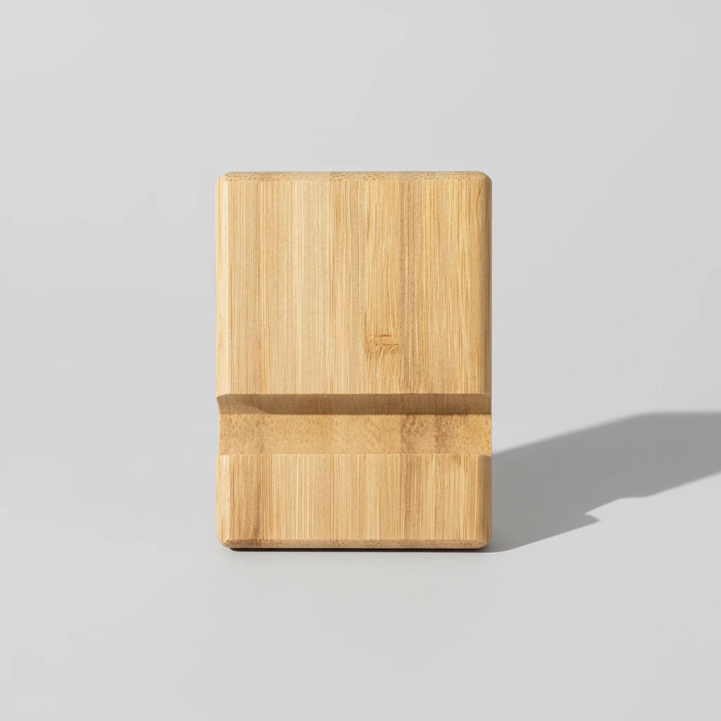 Bamboo Phone Stand with Two Slots