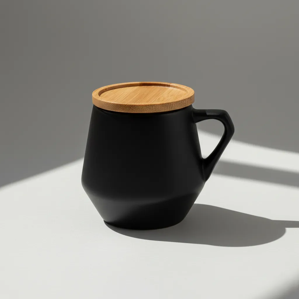 Ceramic Mug with Bamboo Lid
