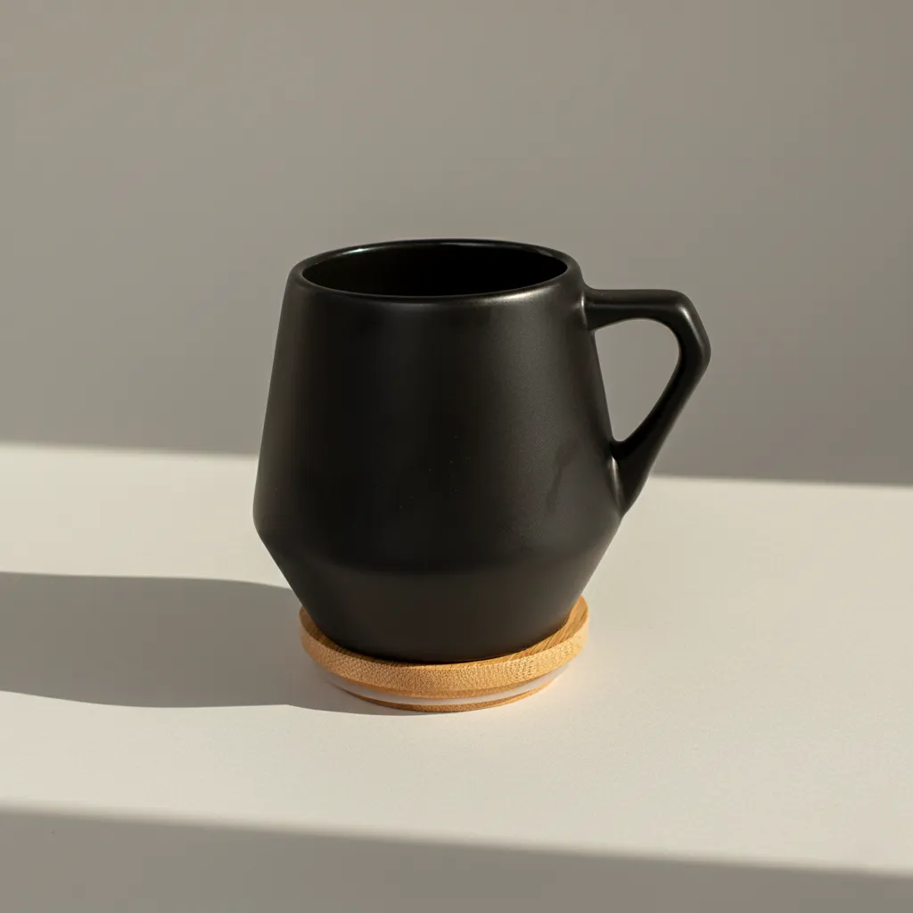 Ceramic Mug with Bamboo Lid