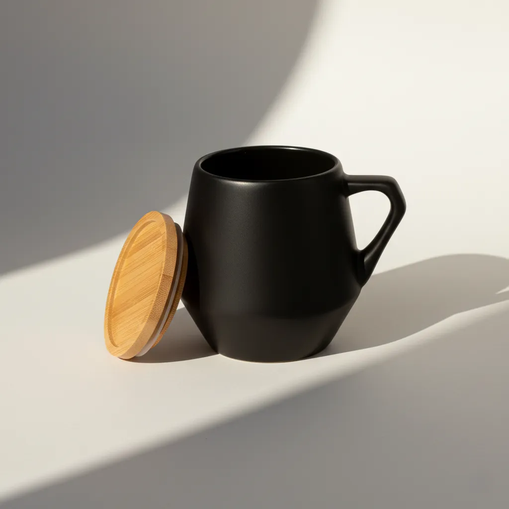Ceramic Mug with Bamboo Lid