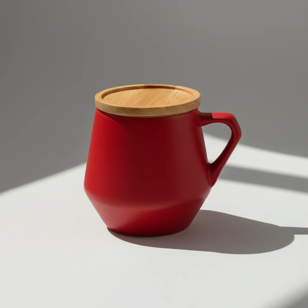Ceramic Mug with Bamboo Lid