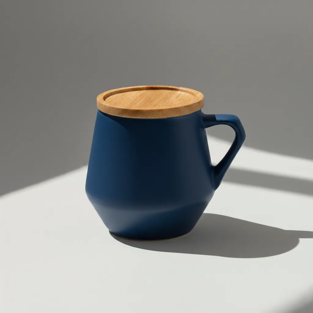 Ceramic Mug with Bamboo Lid