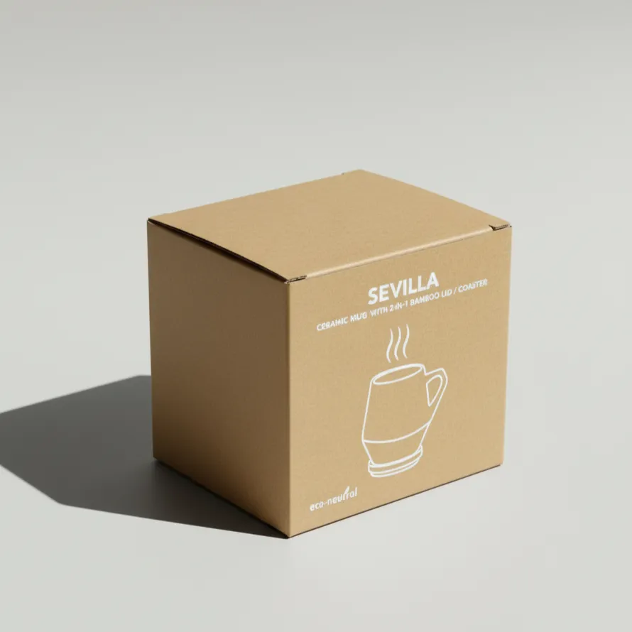 Ceramic Mug with Bamboo Lid