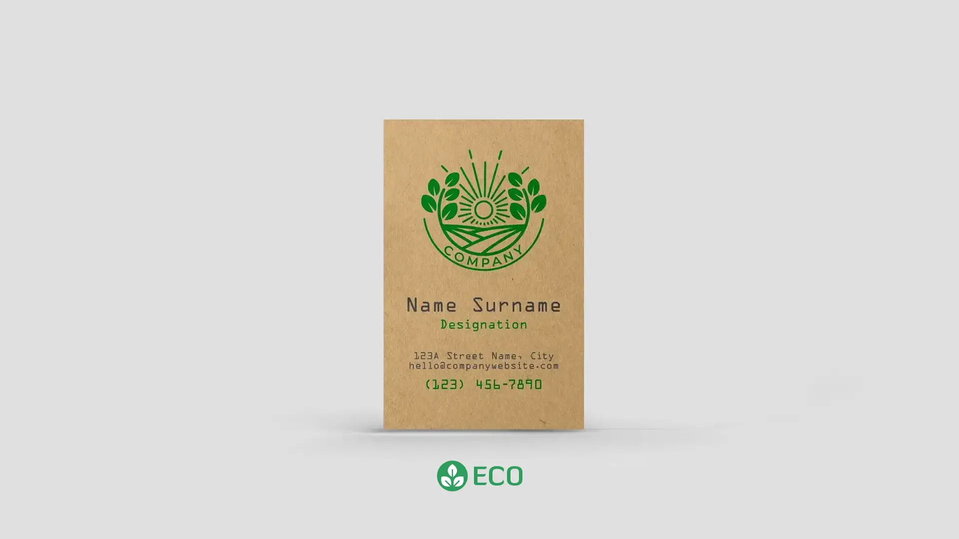 Brown Kraft Paper Business Cards : Digital Print