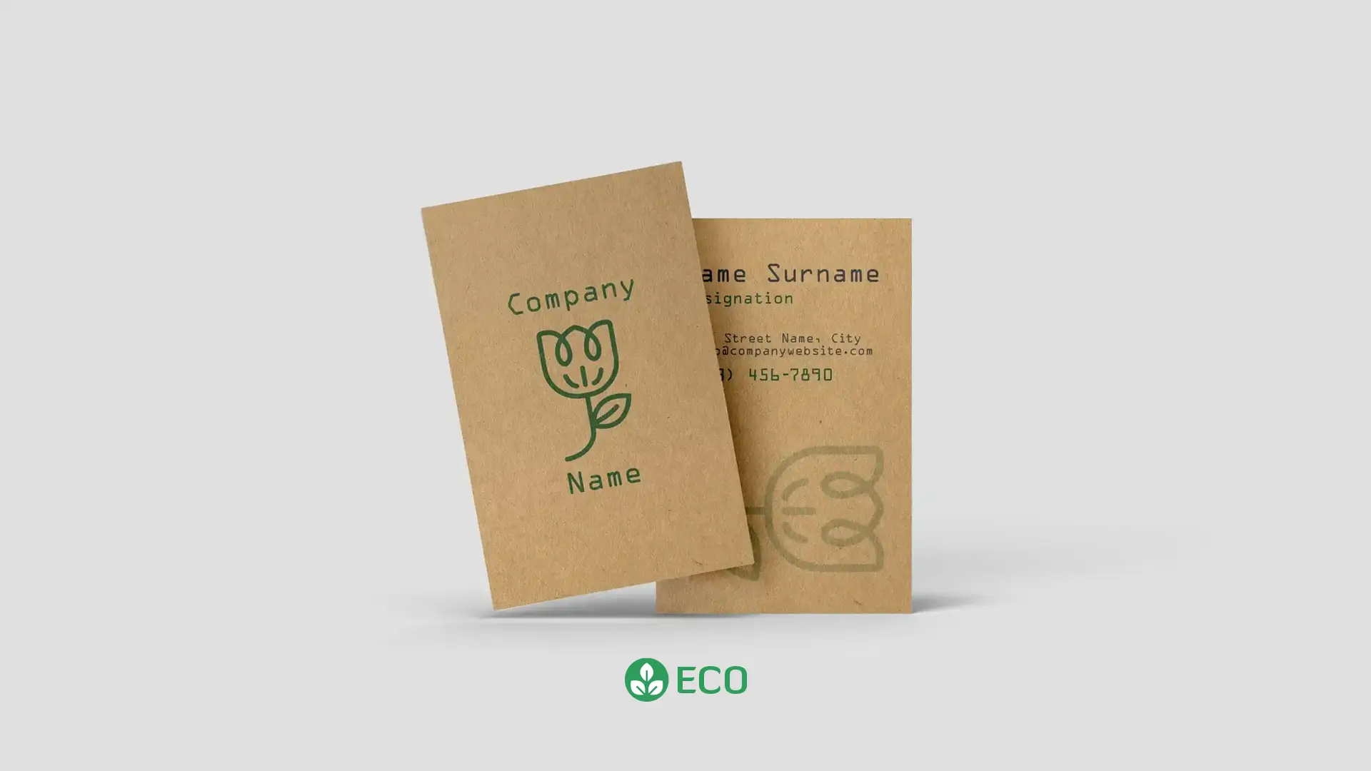 Brown Kraft Paper Business Cards : Digital Print