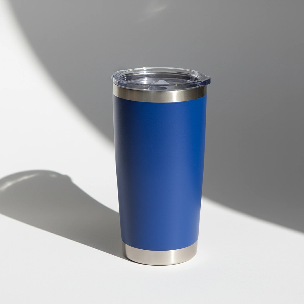 Double Wall Travel Tumbler Mugs with Clear Lid