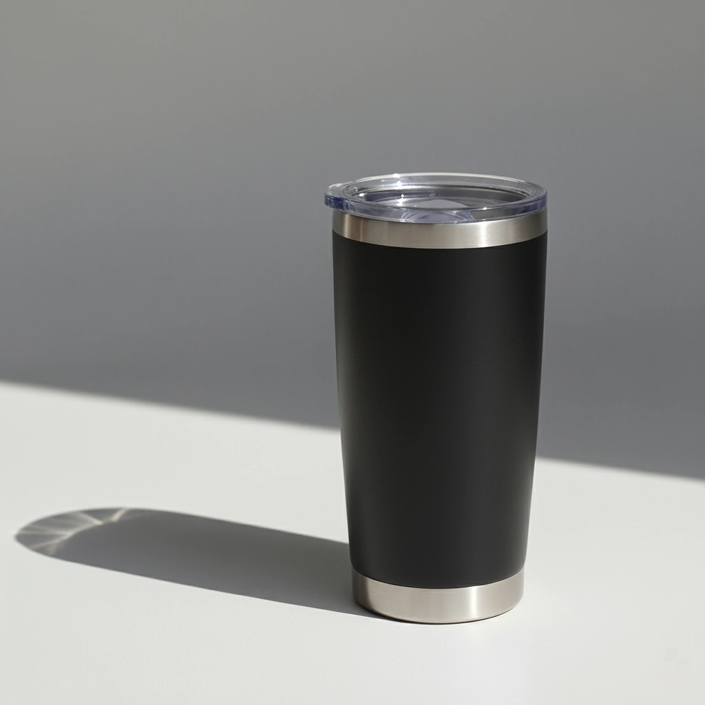 Double Wall Travel Tumbler Mugs with Clear Lid